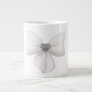 White Bow Jumbo Mugg