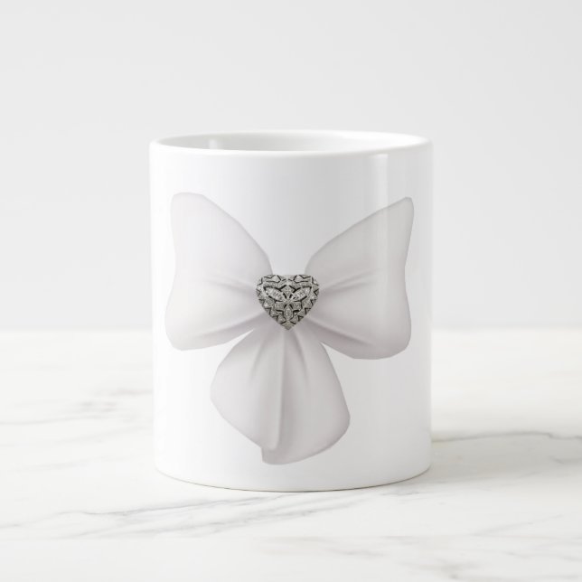 White Bow Jumbo Mugg (Framsidan)