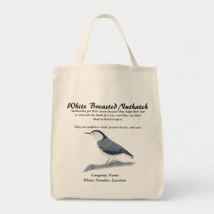 White Brested Nuthatch Bird Info Tote bags Tygkasse
