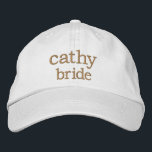 White Bride  Broderad Keps<br><div class="desc">Celebrate your bridal status in style with this personalized embroidered bride hat, available in multiple styles and colors to suit your vibe. Customize it with your name, wedding date, or a fun bridal phrase for a one-of-a-kind accessory perfect for bachelorette parties, bridal showers, honeymoon travel, or casual wedding prep days....</div>