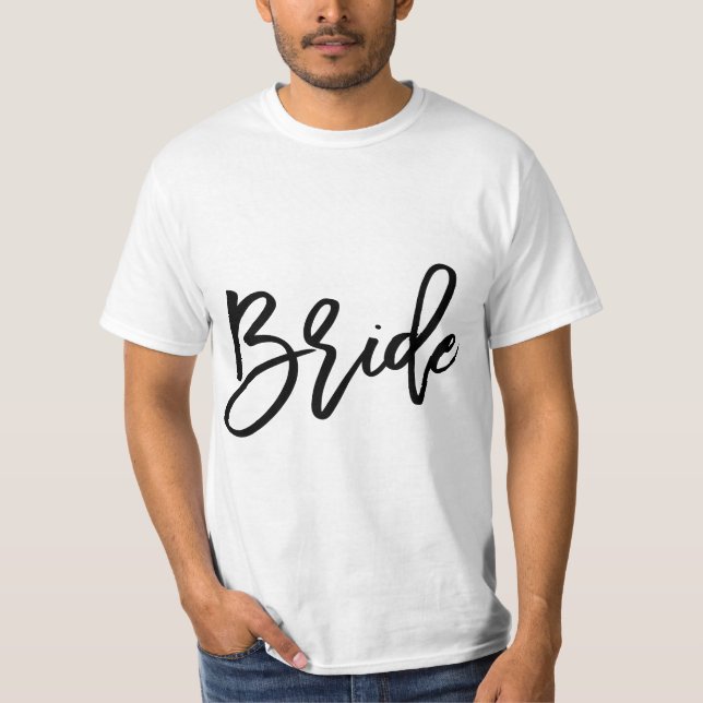 White Bride for Bachelorette party T Shirt (Framsida)