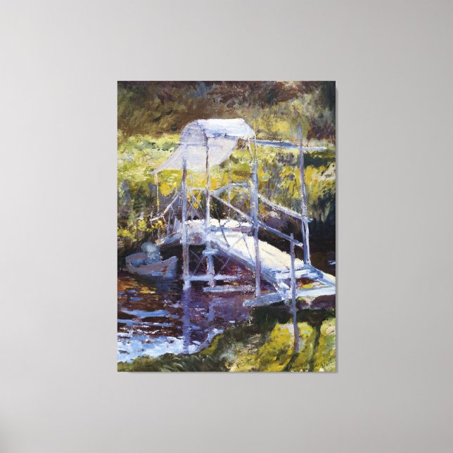 White Bridge av John Twachtman Canvastryck (Framsida)