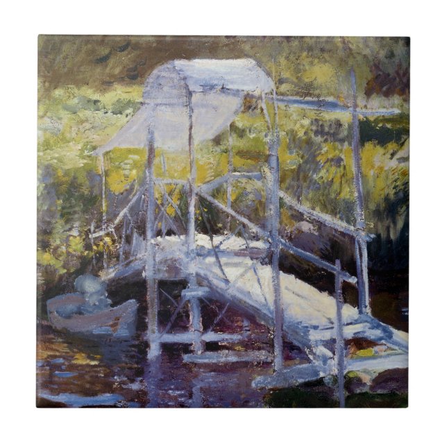 White Bridge av John Twachtman Kakelplatta (Framsidan)