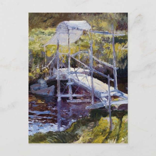 White Bridge av John Twachtman Vykort (Framsida)