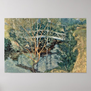 White Bridge by Twachtman John Henry Poster