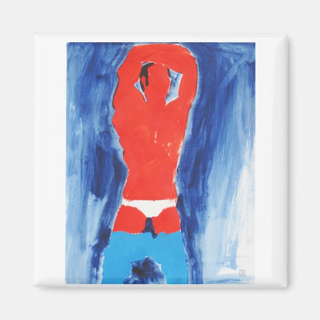 White Briefs Blue Jeans Magnet (Framsidan)