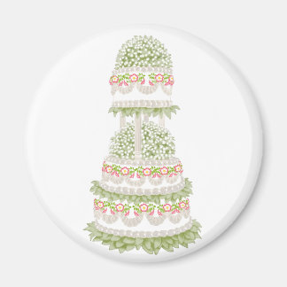 White Bröllop Cake Magnet