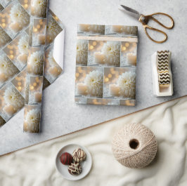 White Bröllop Chrysanthemum och Candle Presentpapper