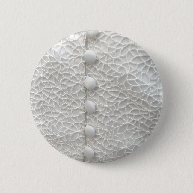 White Bröllop Gown I Button - Anpassade Knapp (Framsida)