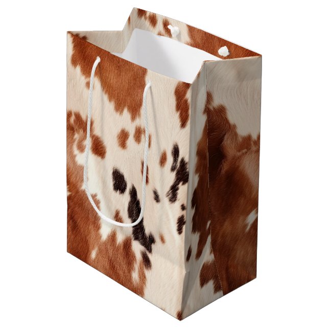 White Brown Cowhide (Framsidan Vinklad)