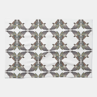 White Brown Red-Shouldred Hawk Kitchen Towel Kökshandduk