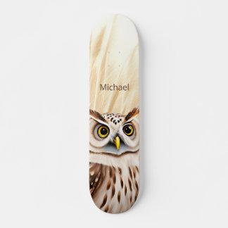 White Brown Uggla Monogram Mini Skateboard Bräda 18,5 Cm
