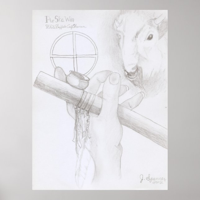 White Buffalo Calf Woman Poster (Framsidan)