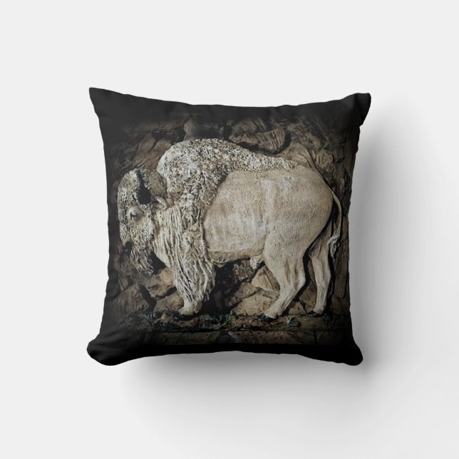 "White Buffalo" original art Kudde (Framsida)