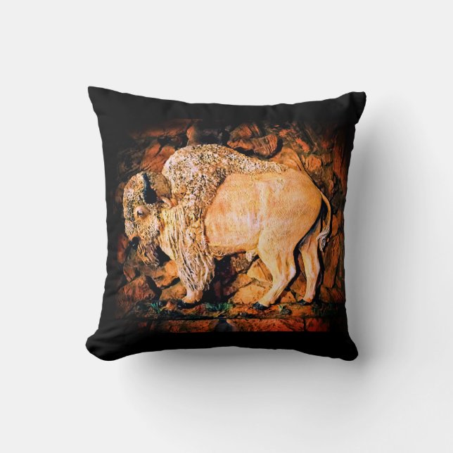 "White Buffalo" original art Kudde (Framsida)