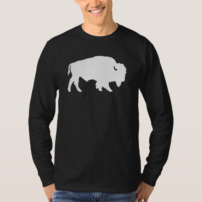 White Buffalo Silhouette Shadow Beast T Shirt (Framsida)
