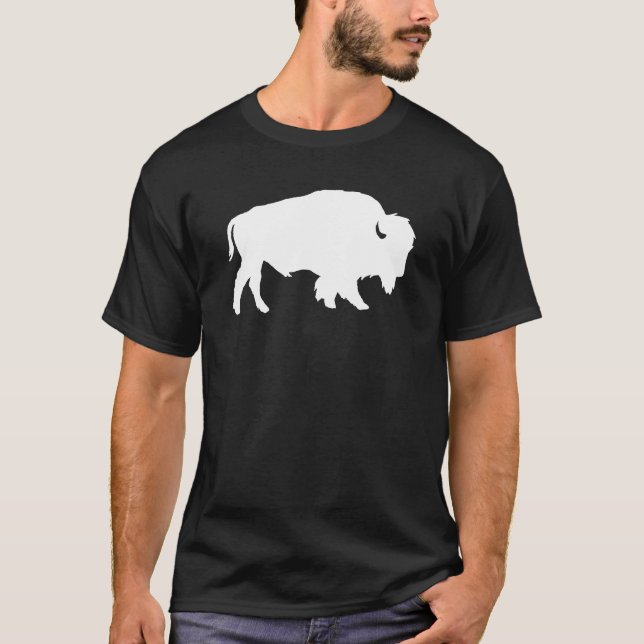 White Buffalo Silhouette Shadow Beast Tee Shirt (Framsida)