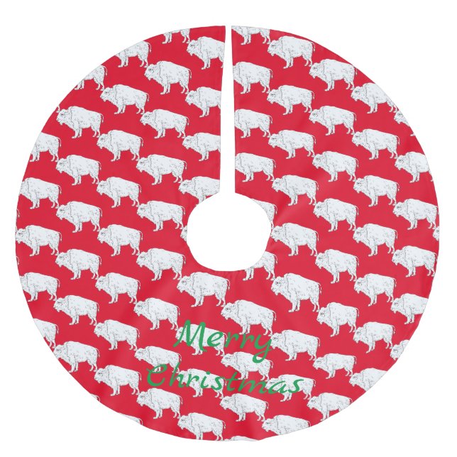 White Buffalo Thunder_Cove Julgransmatta Borstad Polyester (Framsidan)