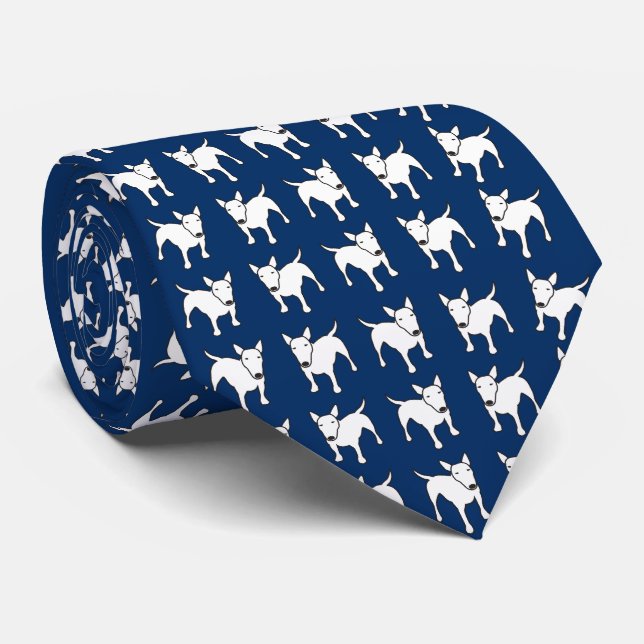 White Bull Terrier Hund Puppy Pappa Breed Gift Slips (Rullad)