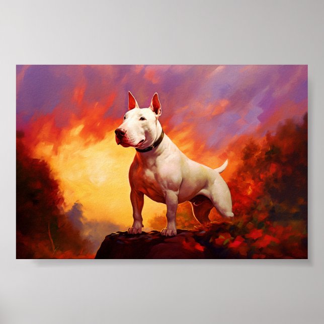 White Bull Terrier Poster (Framsidan)