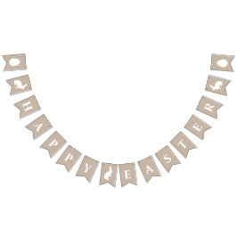 White Bunnies On Beige With Happy Easter Saying Vimplar