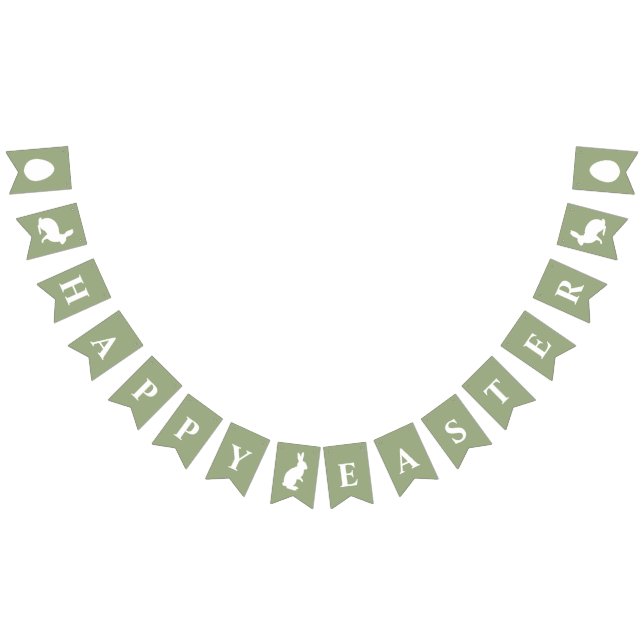 White Bunnies On Green With Happy Easter Saying Vimplar (Alla)