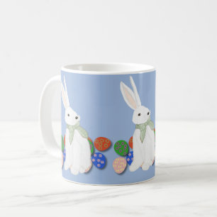 White Bunny och Eggs Kaffemugg