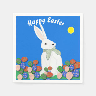 White Bunny och Eggs Pappersservett