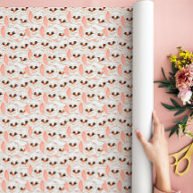 White Bunny Rabbit Ansikte Seamless Mönster