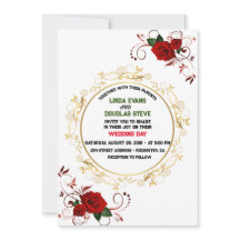 White Burgundy och Guld Blommigt Modern Boho Bröll