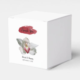 White Burgundy Orchid Bröllop Presentaskar