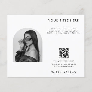 White Business Beauty Hair Nagel Makeup Salon Flygblad