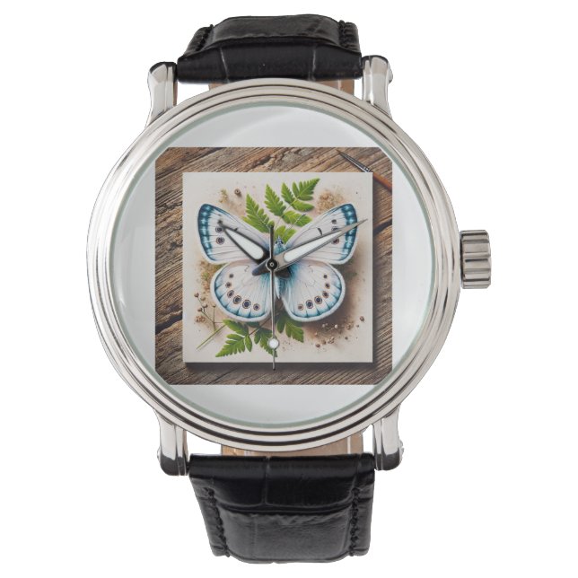 White Butterfly in Natural Setting 200724IREF220 - Armbandsur (Framsida)