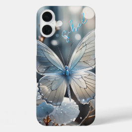 White Butterfly Monogrammed Fodral-Mate iphone cas