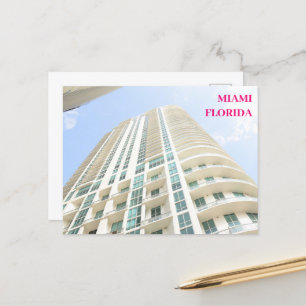 White byggnad blå himmel Miami Florida-resa Helg Vykort
