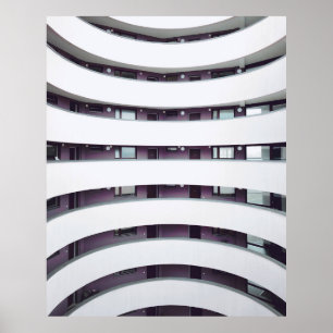 White byggnad insida poster