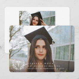 White Caduceus MD Doktor i Medicine Studenten Meddelande