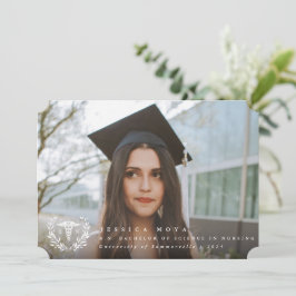 White Caduceus RN Registered Nurse Studenten Meddelande