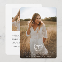 White Caduceus RN Registered Nurse Studenten Meddelande