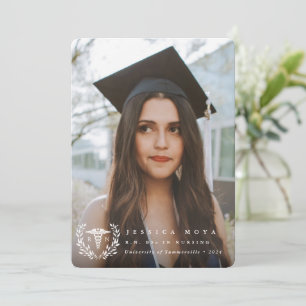 White Caduceus RN Registered Nurse Studenten Meddelande