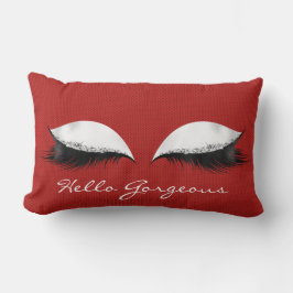 White Caliente Red Makeup Lash Hej Gorgous Lumbarkudde