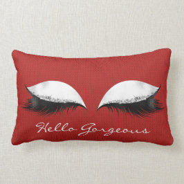 White Caliente Red Makeup Lash Hej Gorgous Lumbarkudde
