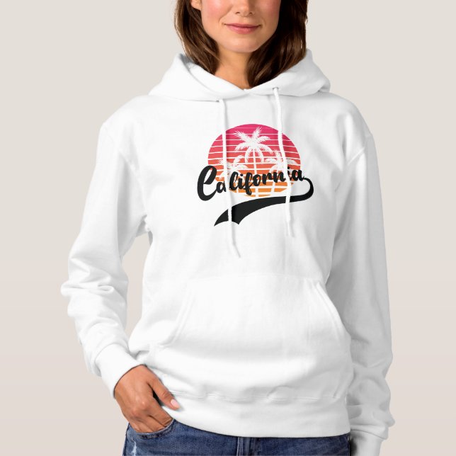 White California Retro Women's Hoodie T Shirt (Framsida)