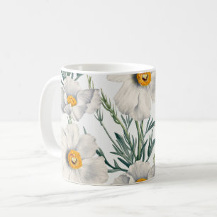 White California Träd Poppy Flowers Mönster Kaffemugg