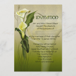 White Calla Bröllop Suite Inbjudningar