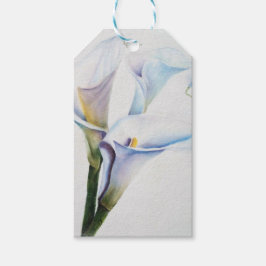 WHITE CALLA LILIES GIFT MÄRKRES PRESENTETIKETT