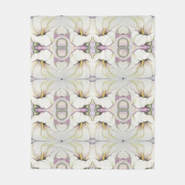 White Calla Lily Baby Blanket Fleecefilt (Framsidan)