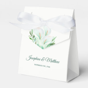 White Calla Lily Blommigt Bröllop Presentaskar