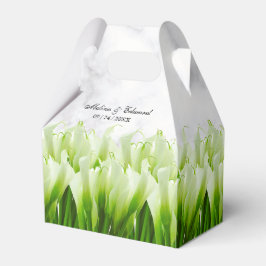 White Calla Lily Blommigts Wedor Favor Box Presentaskar