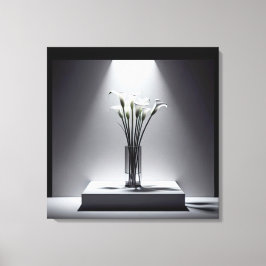 White Calla Lily Bouquet i Spotlight Canvastryck